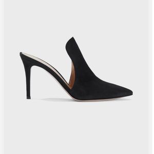 Gianvito Rossi Black Suede “Aramis” Mules